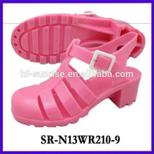 SR-N13WR210-9 (2) высокой пятки желе сандалии дамы ПВХ сандалии пластиковые сандалии обувь оптовые желе сандалии